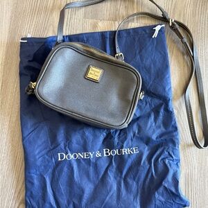 Dooney & Bourke dark grey/blueish Saffiano crossbody leather bag